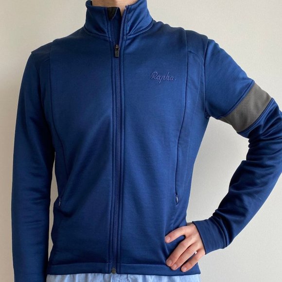 Rapha Navy Blue Cycling Winter Jersey Jacket Size Medium - Picture 6 of 8
